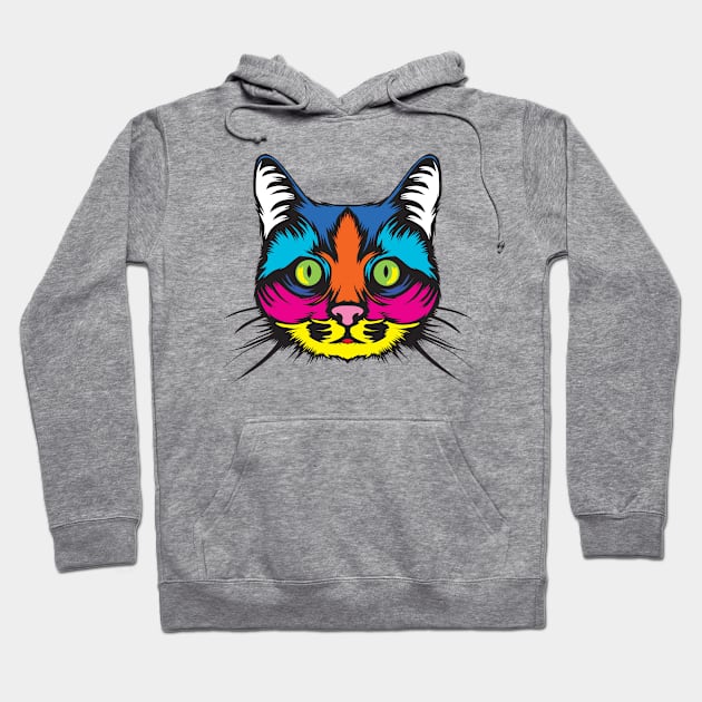 Cat pop art or Rainbow cat Hoodie by Artlab